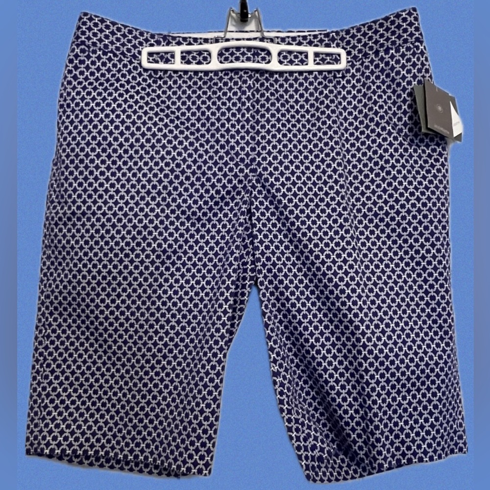 Sz 16 🔷 Shorts • Blue/White Patterned